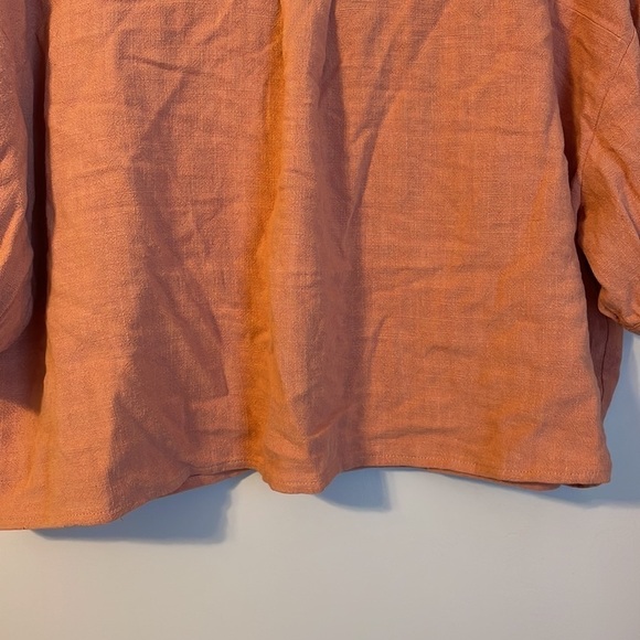 North End Linen Rayon Blend Oversized Boxy Crop Top size S - Picture 10 of 13